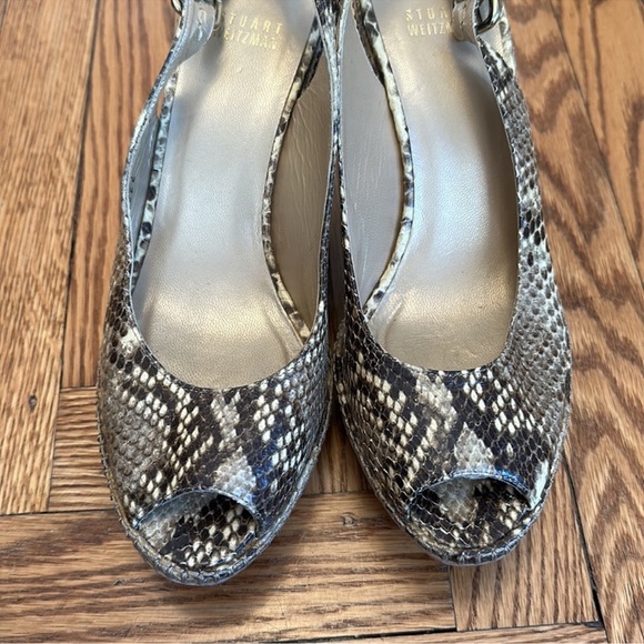 Stuart weitzman snake print heeled wedge size 8.5 - Picture 1 of 7